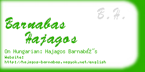 barnabas hajagos business card